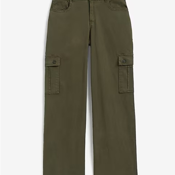 Express Pants - Express Women's Khaki Straight Leg Cargo Pants
